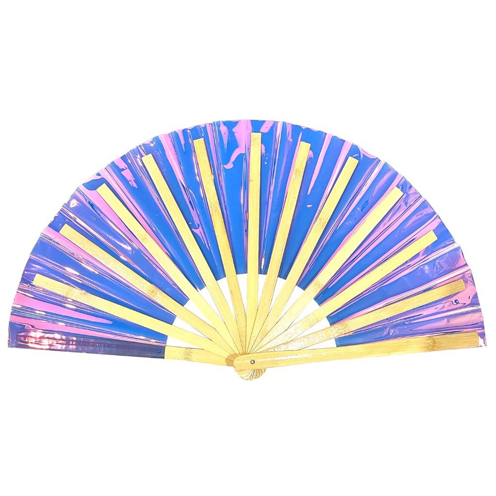 Dreamscape Iridescent Fluid Rave Fan - Picture 2 of 3